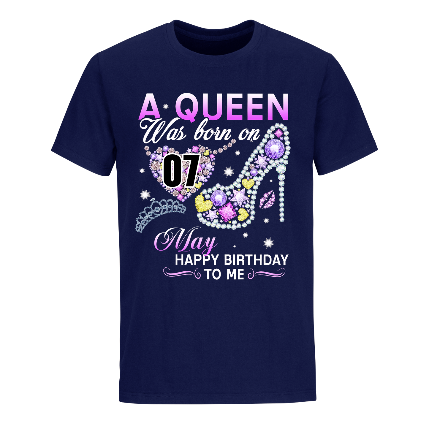 A QUEEN WAS BORN ON MAY 7TH UNISEX SHIRT