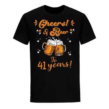 CHEERS & BEER 41 YEARS SHIRT