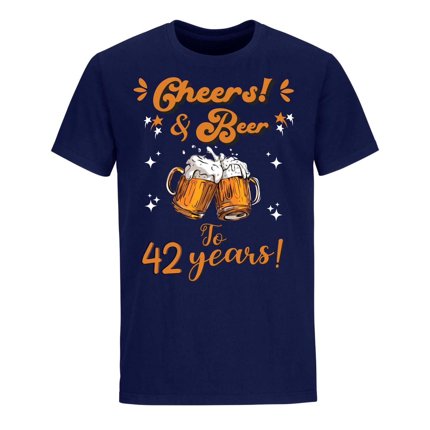 CHEERS & BEER 42 YEARS SHIRT