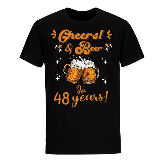 CHEERS & BEER 48 YEARS SHIRT