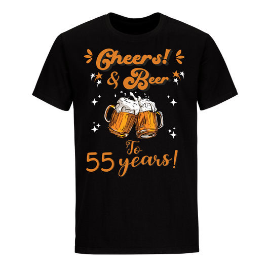 CHEERS & BEER 55 YEARS SHIRT