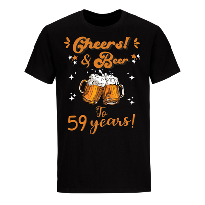 CHEERS & BEER 59 YEARS SHIRT
