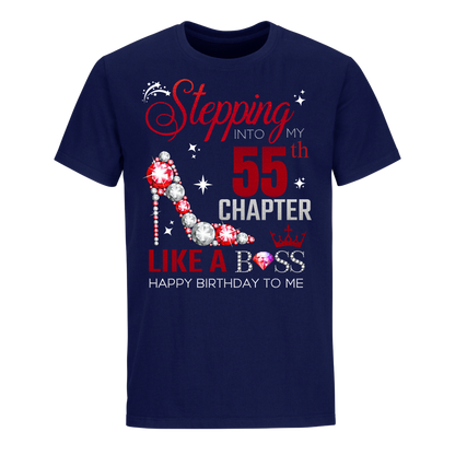 STEPPING INTO MY 55TH CHAPTER UNISEX SHIRT