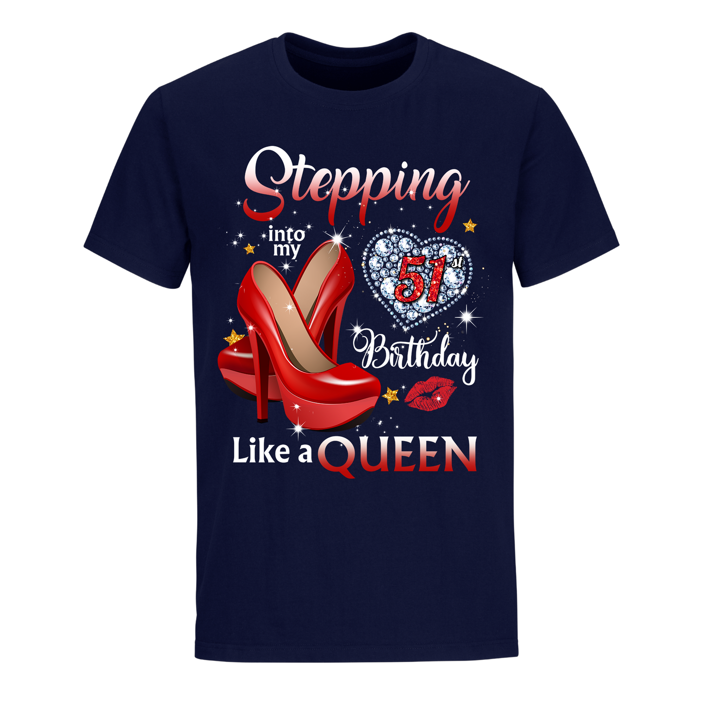 QUEEN STEPPING INTO FIFTY ONE UNISEX SHIRT